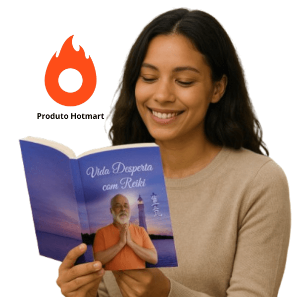 garota lendo o livro vida desperta com reiki